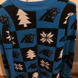 Carolina panthers ugly Christmas sweater